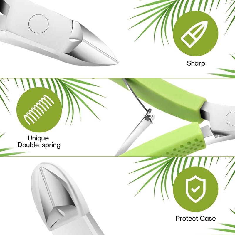TEAORB Cuticle Trimmer, Professional Nail Cuticle Cutter, Stainless Steel Cuticle Remover Nippers with Non-Slip Silicone Handle, Manicure Tools for Nail Care，Cuticle Clipper for Nails Dead Skin. - Image 3